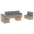 Set canapele de grădină, 9 piese, cu perne, bej, poliratan GartenMobel Dekor
