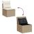 Set canapele de grădină, 7 piese, cu perne, bej, poliratan GartenMobel Dekor
