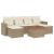 Set canapele de grădină, 7 piese, cu perne, bej, poliratan GartenMobel Dekor