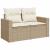 Set canapele de grădină, 7 piese, cu perne, bej, poliratan GartenMobel Dekor