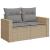 Set canapele de grădină, 7 piese, cu perne, bej, poliratan GartenMobel Dekor
