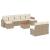Set canapele de grădină cu perne, 10 piese, bej, poliratan GartenMobel Dekor