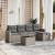 Set mobilier grădină cu perne, 6 piese, gri, poliratan GartenMobel Dekor