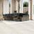 Set mobilier de grădină cu perne, 10 piese, gri, poliratan GartenMobel Dekor