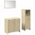 Set mobilier de baie, 3 piese, stejar sonoma, lemn prelucrat GartenMobel Dekor