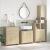 Set mobilier de baie, 4 piese, stejar sonoma, lemn prelucrat GartenMobel Dekor