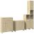 Set mobilier de baie, 4 piese, stejar sonoma, lemn prelucrat GartenMobel Dekor