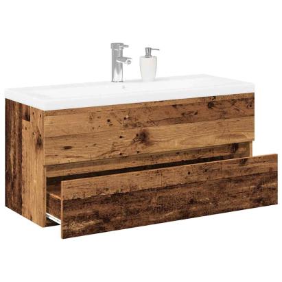 Dulap chiuvetă cu chiuvetă încorporată lemn vechi 101x39,5x49cm GartenMobel Dekor