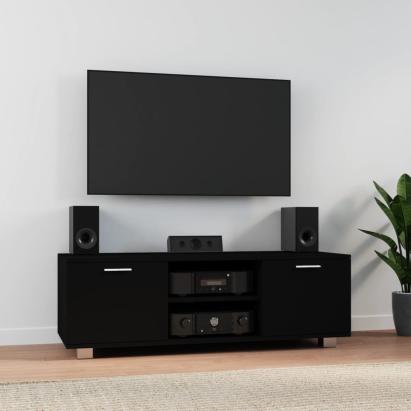 Comodă TV, negru, 120x40,5x35 cm, lemn prelucrat GartenMobel Dekor