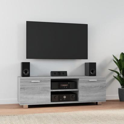 Comodă TV, gri sonoma, 120x40,5x35 cm, lemn prelucrat GartenMobel Dekor