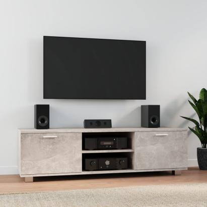 Comodă TV, gri beton, 140x40,5x35 cm, lemn compozit GartenMobel Dekor