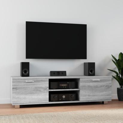 Comodă TV, gri sonoma, 140x40,5x35 cm, lemn prelucrat GartenMobel Dekor