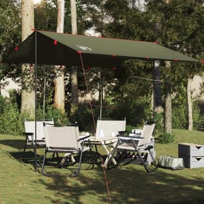 Prelată de camping, verde măsliniu, 306x306 cm, impermeabilă GartenMobel Dekor