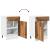 Dulap inferior cu sertar lemn vechi 50x46x81,5cm lemn prelucrat GartenMobel Dekor