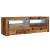 Dulap TV cu lumini LED lemn vechi 120x35x40 cm lemn prelucrat GartenMobel Dekor
