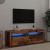 Dulap TV cu lumini LED lemn vechi 120x35x40 cm lemn prelucrat GartenMobel Dekor
