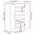 Pantofar, stejar artizanal, 60x35x92 cm lemn prelucrat GartenMobel Dekor