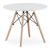 Set masa rotunda stil scandinav + 4 scaune Lago, Artool, MDF si lemn, alb si negru, 60x50 cm GartenVIP DiyLine