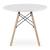 Set masa rotunda stil scandinav + 4 scaune Lago, Artool, MDF si lemn, alb si negru, 60x50 cm GartenVIP DiyLine