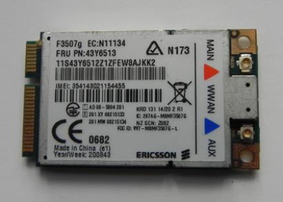 Modul 3G Laptop Ericsson F3507g WWAN Mobile Broadband MiniPCI Express Mini-Card NewTechnology Media