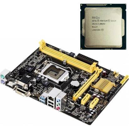 Placa de baza ASUS H81M-P PLUS, Socket 1150, mATX, Shield, Cooler + Procesor Intel Pentium G3220 3.00GHz NewTechnology Media