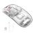 Mouse Nou M133, 2400dpi, 5 Butoane, Indicator Nivel Baterie, Transparent, Alb, Wireless + Bluetooth NewTechnology Media