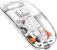 Mouse Nou M133, 2400dpi, 5 Butoane, Indicator Nivel Baterie, Transparent, Alb, Wireless + Bluetooth NewTechnology Media