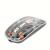 Mouse Nou M233, 1600dpi, 5 Butoane, Indicator Nivel Baterie, Transparent, Gri, Wireless + Bluetooth NewTechnology Media