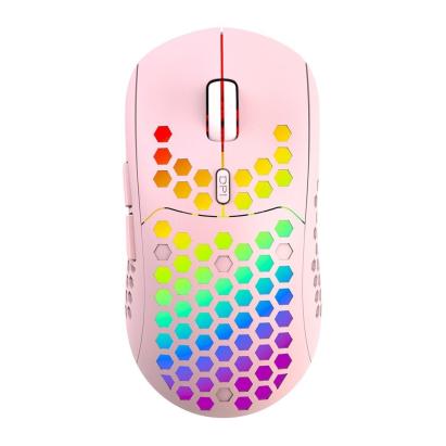 Mouse Nou IBLANCOD BL110, 3200dpi, 5 Butoane, RGB, Roz, Wireless NewTechnology Media