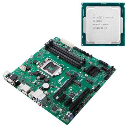 Placa de baza Asus PRIME Q370M-C, Socket 1151 v2, mATX + Procesor Intel Core i5-8400 2.80 - 4.00GHz + Cooler si Shield NewTechnology Media