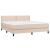 Pat box spring cu saltea, cappuccino, 180x200cm piele ecologică GartenMobel Dekor