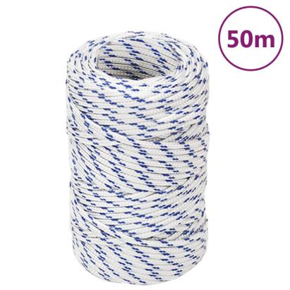 Frânghie de barcă, alb, 2 mm, 50 m, polipropilenă GartenMobel Dekor