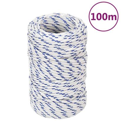 Frânghie de barcă, alb, 2 mm, 100 m, polipropilenă GartenMobel Dekor