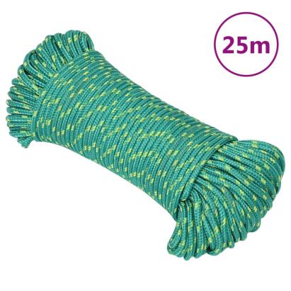 Frânghie de barcă, verde, 4 mm, 25 m, polipropilenă GartenMobel Dekor