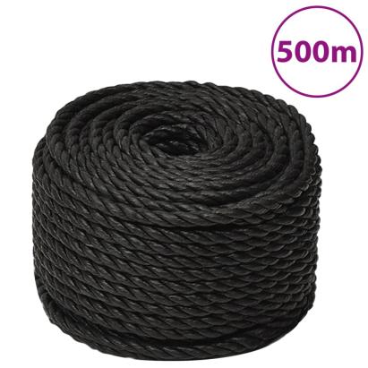 Frânghie de lucru, negru, 12 mm, 500 m, polipropilenă GartenMobel Dekor
