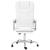Fotoliu de birou rabatabil cu masaj, alb, piele ecologică GartenMobel Dekor