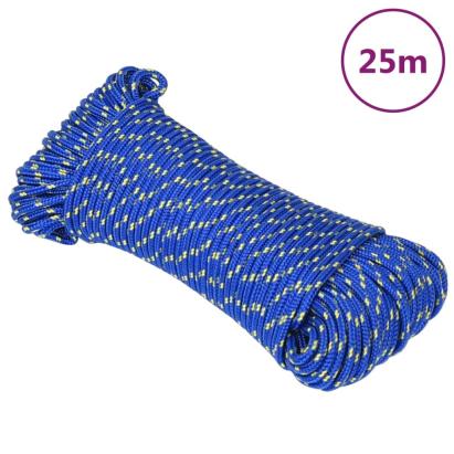 Frânghie de barcă, albastru, 4 mm, 25 m, polipropilenă GartenMobel Dekor