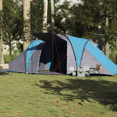 Cort de familie cupolă, 6 persoane, albastru, impermeabil GartenMobel Dekor