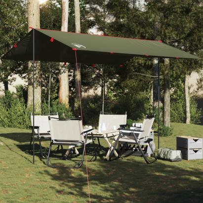 Prelată de camping, verde măsliniu, 366x306 cm, impermeabilă GartenMobel Dekor