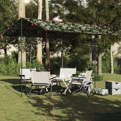 Prelată de camping, camuflaj, 366x306 cm, impermeabilă GartenMobel Dekor