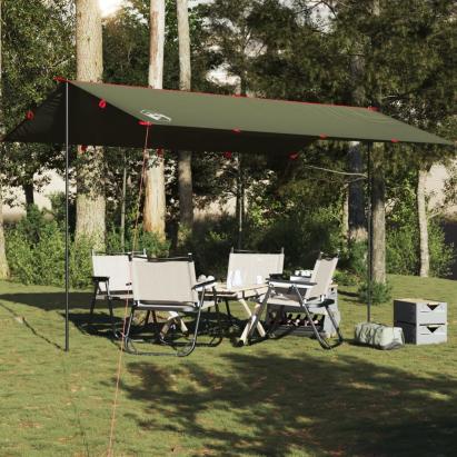 Prelată de camping, verde măsliniu, 506x306 cm, impermeabilă GartenMobel Dekor
