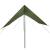Prelată de camping verde măsliniu, 462x306x211 cm, impermeabilă GartenMobel Dekor