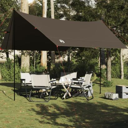 Prelată de camping, maro, 462x306x211 cm, impermeabilă GartenMobel Dekor