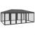 Cort de petrecere cu 10 pereți din plasă, antracit, 6x4 m, HDPE GartenMobel Dekor