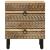 Noptiere, 2 buc., negru, 40x33,5x46 cm, lemn masiv mango brut GartenMobel Dekor
