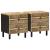 Noptiere, 2 buc., negru, 40x33,5x46 cm, lemn masiv mango brut GartenMobel Dekor