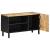 Dulap TV, negru, 80x33,5x46 cm, lemn masiv de mango brut GartenMobel Dekor