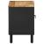 Dulap TV, negru, 80x33,5x46 cm, lemn masiv de mango brut GartenMobel Dekor