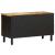 Dulap TV, negru, 80x33,5x46 cm, lemn masiv de mango brut GartenMobel Dekor