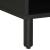 Dulap TV, negru, 80x33,5x46 cm, lemn masiv de mango brut GartenMobel Dekor